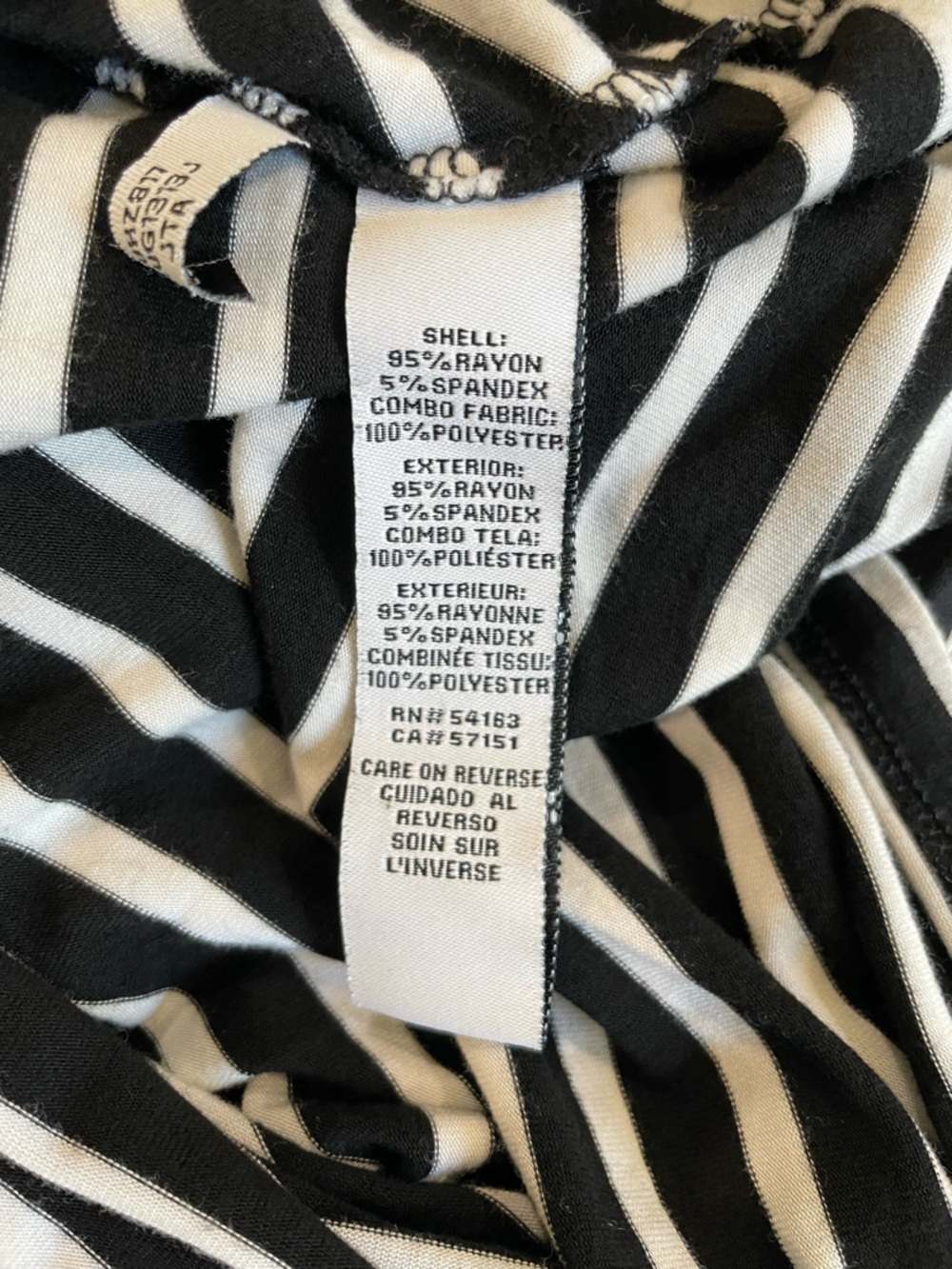 Calvin Klein Black and White Striped Cap-Sleeve Top - Picture 6 of 6
